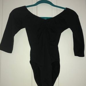 Motionwear Black threequarter lengthsleeve leo. M